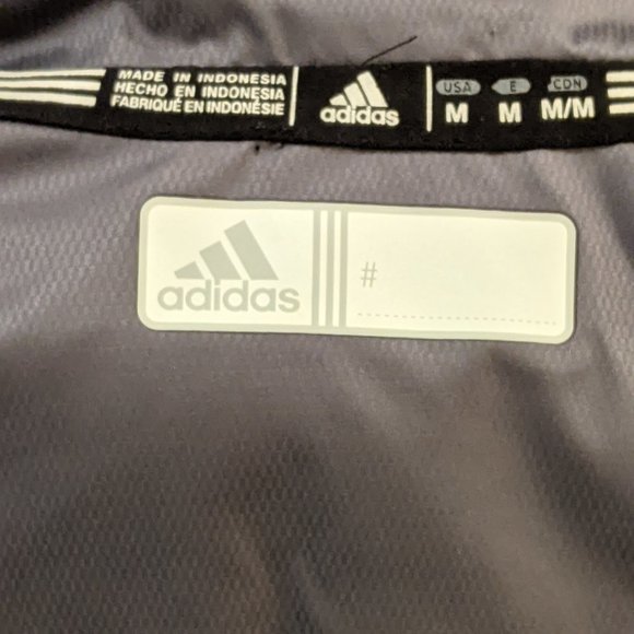 Adidas Sl transition jacket men's size medium gray puffer zips up onix coat - Picture 4 of 14